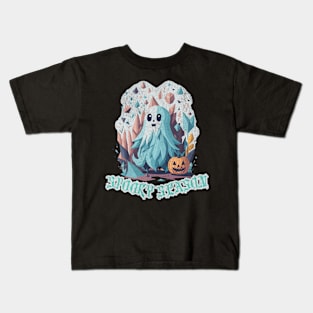 Spooky Season Cute Halloween ghost Kids T-Shirt